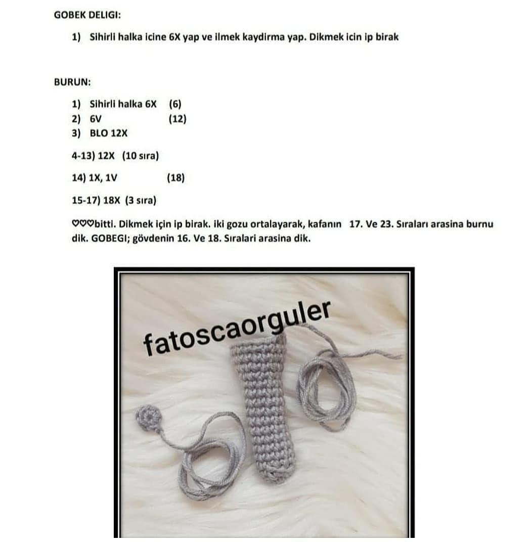 Balerin Fil Amigurumi Şeması