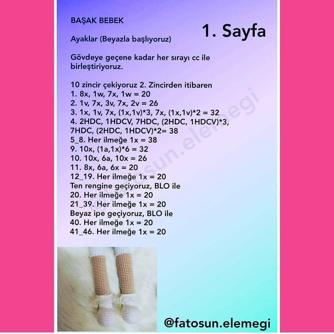 Başak Bebek Amigurumi Yapımı Şeması