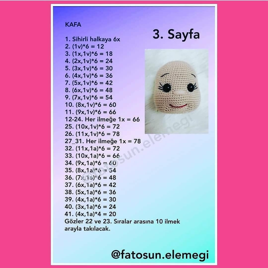 Başak Bebek Amigurumi Yapımı Şeması