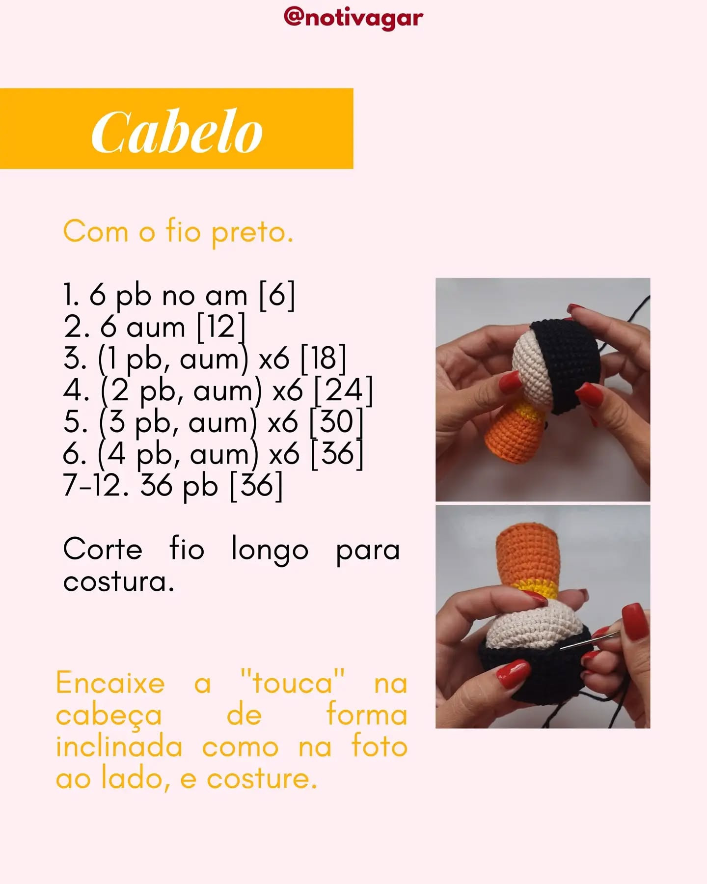 Batatinha frita amigurumi: Gráfico grátis!