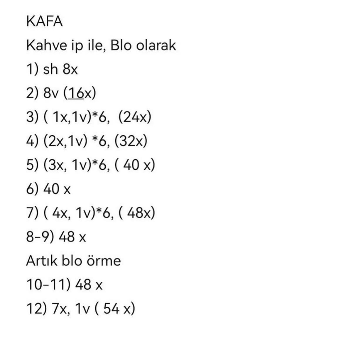 Battaniyeli Kuzu Uyku Arkadaşı Tığ İşi Şeması