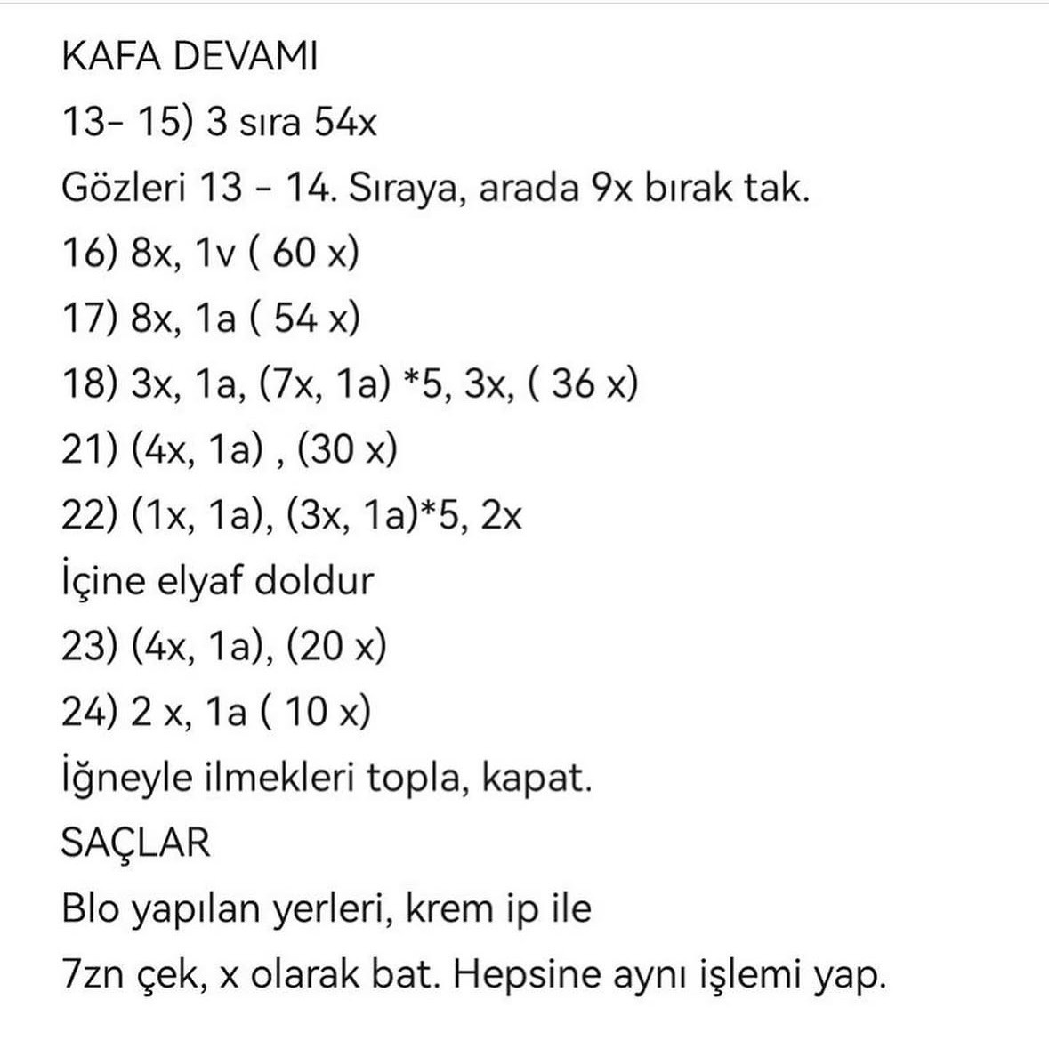 Battaniyeli Kuzu Uyku Arkadaşı Tığ İşi Şeması