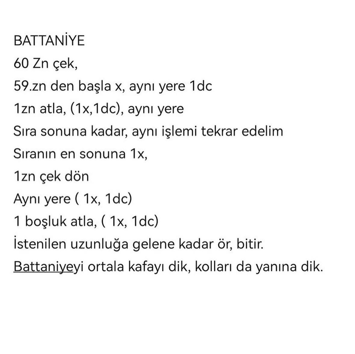 Battaniyeli Kuzu Uyku Arkadaşı Tığ İşi Şeması