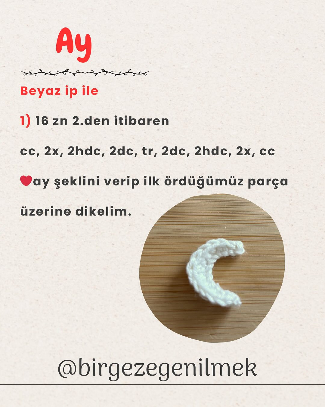 Bayrak Broş Crochet Şeması Ücretsiz