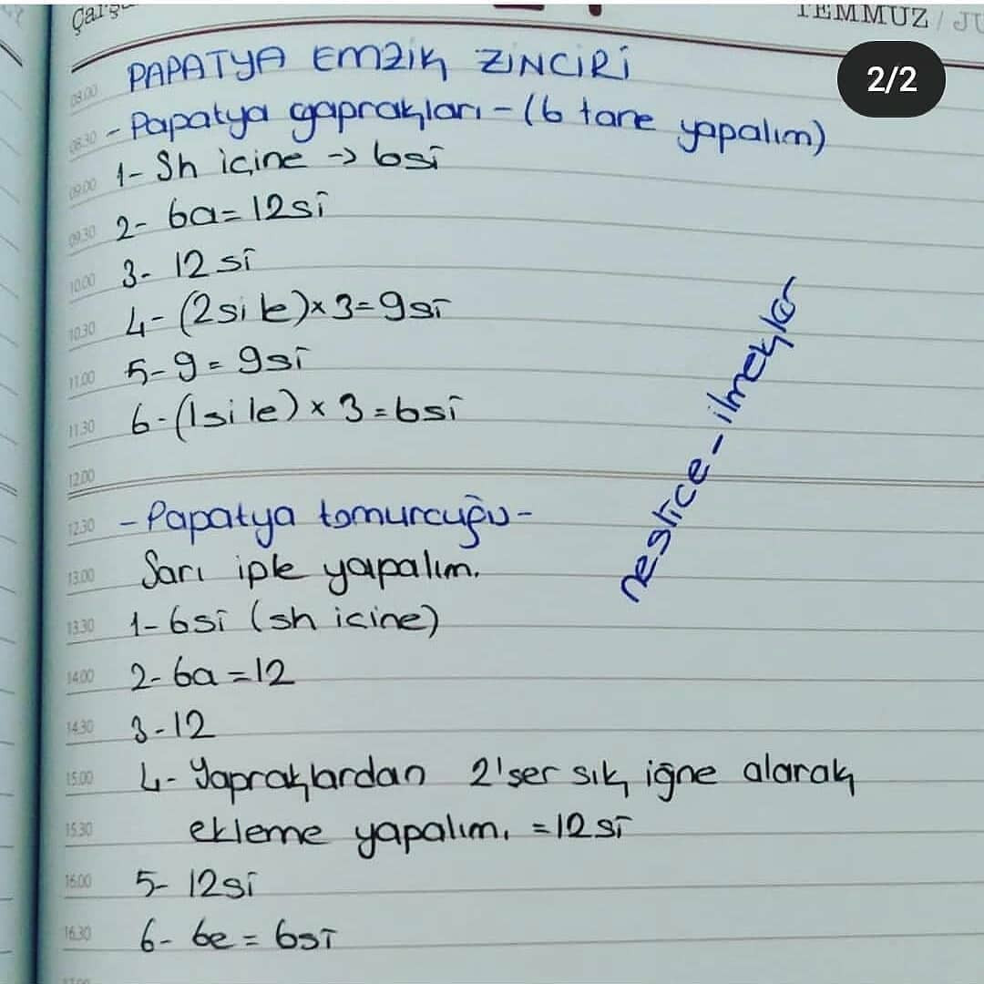 Bebek Arabası Zinciri Tığ İşi Tarifi
