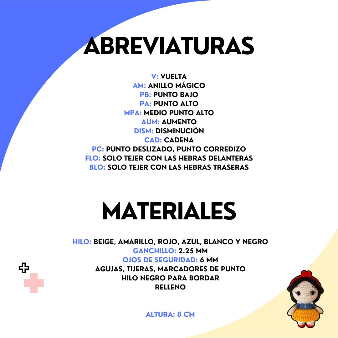 Blancanieves Amigurumi: Patrón gratuito descargable
