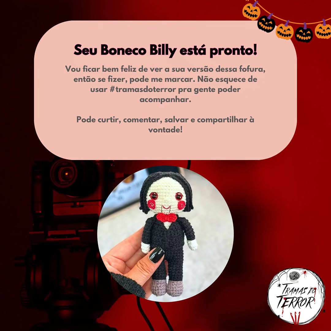 Boneco Billy em crochê: Gráfico gratuito!