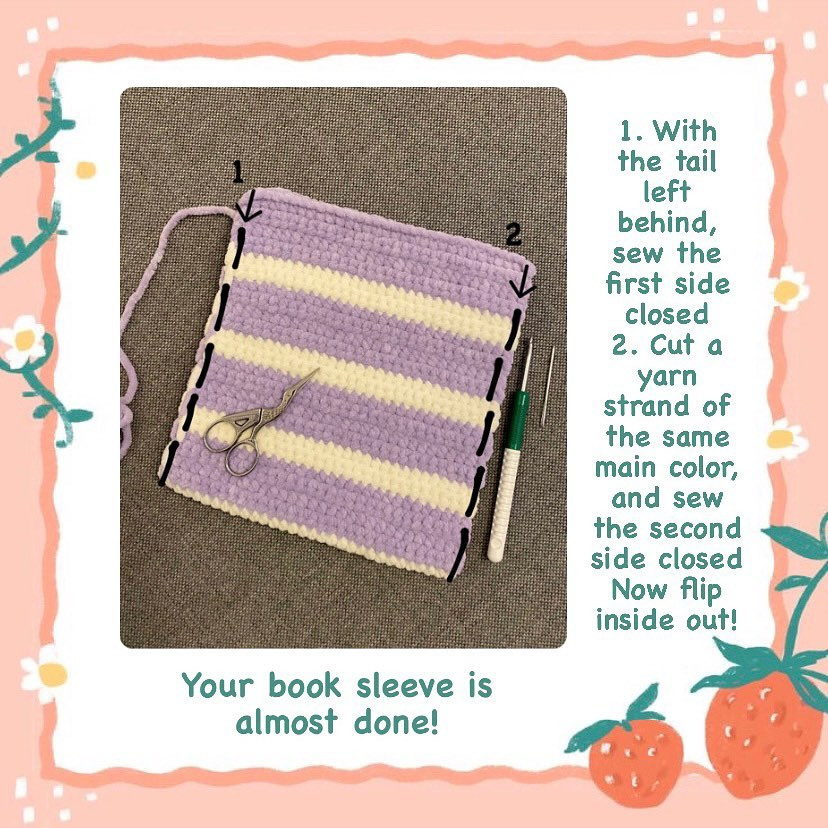 📚BOOK SLEEVE FREE CROCHET PATTERN📚
Free Crochet Pattern: Striped Book Sleeve
