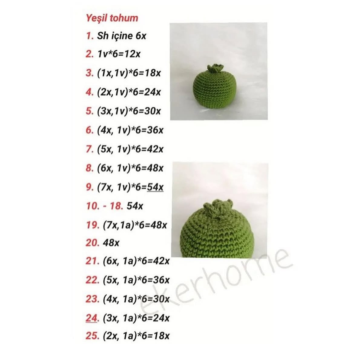 Bulbasaur Amigurumi Tığ İşi Şeması Ücretsiz