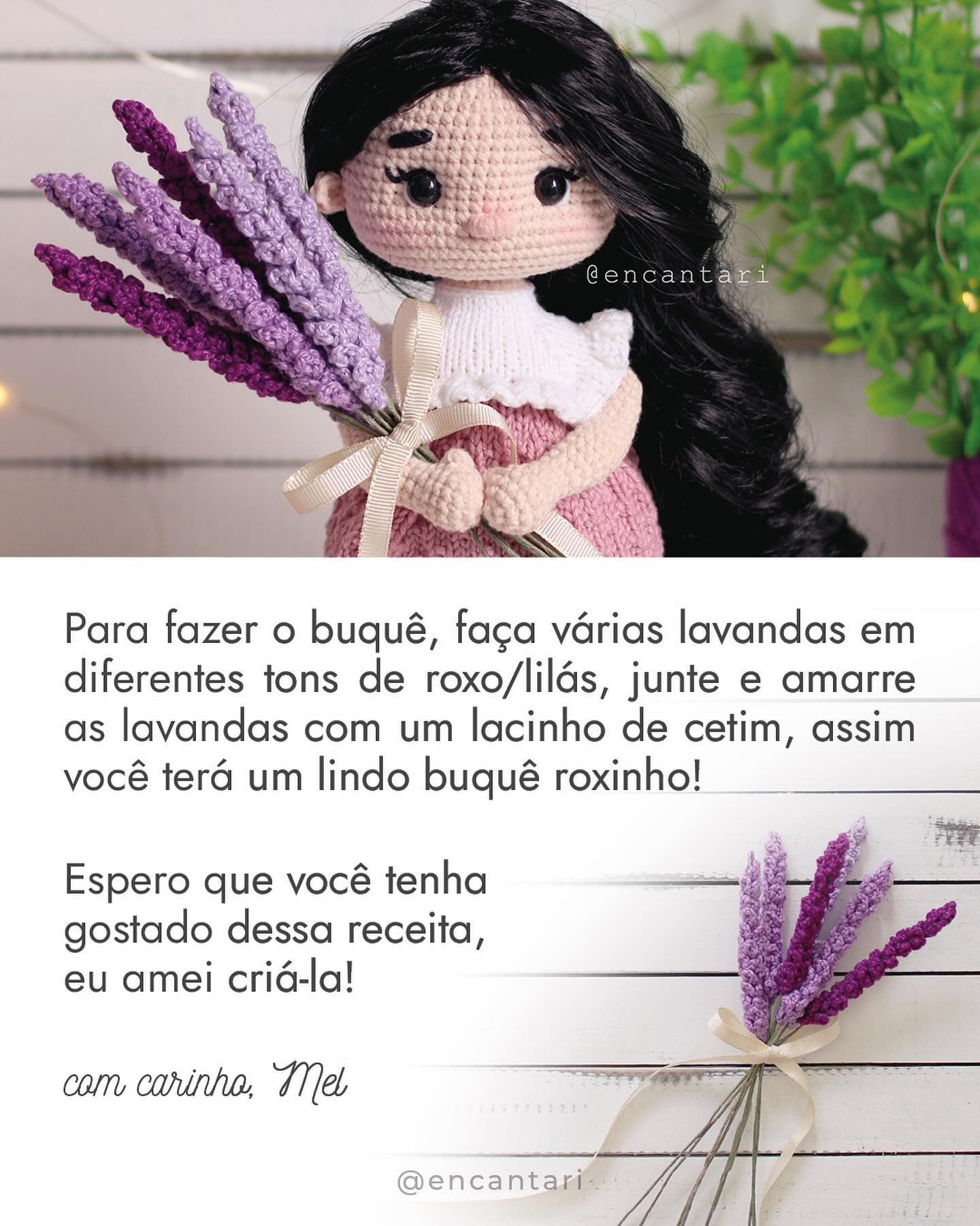 Buquê de Lavanda: Gráfico Amigurumi