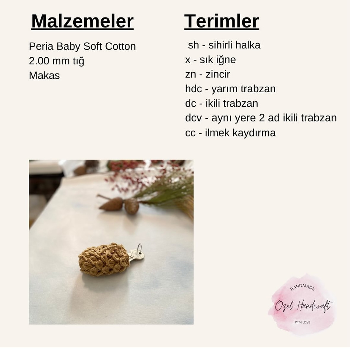 Çam Kozalağı Örgü Tarifi