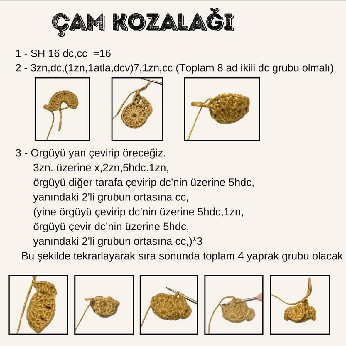 Çam Kozalağı Örgü Tarifi