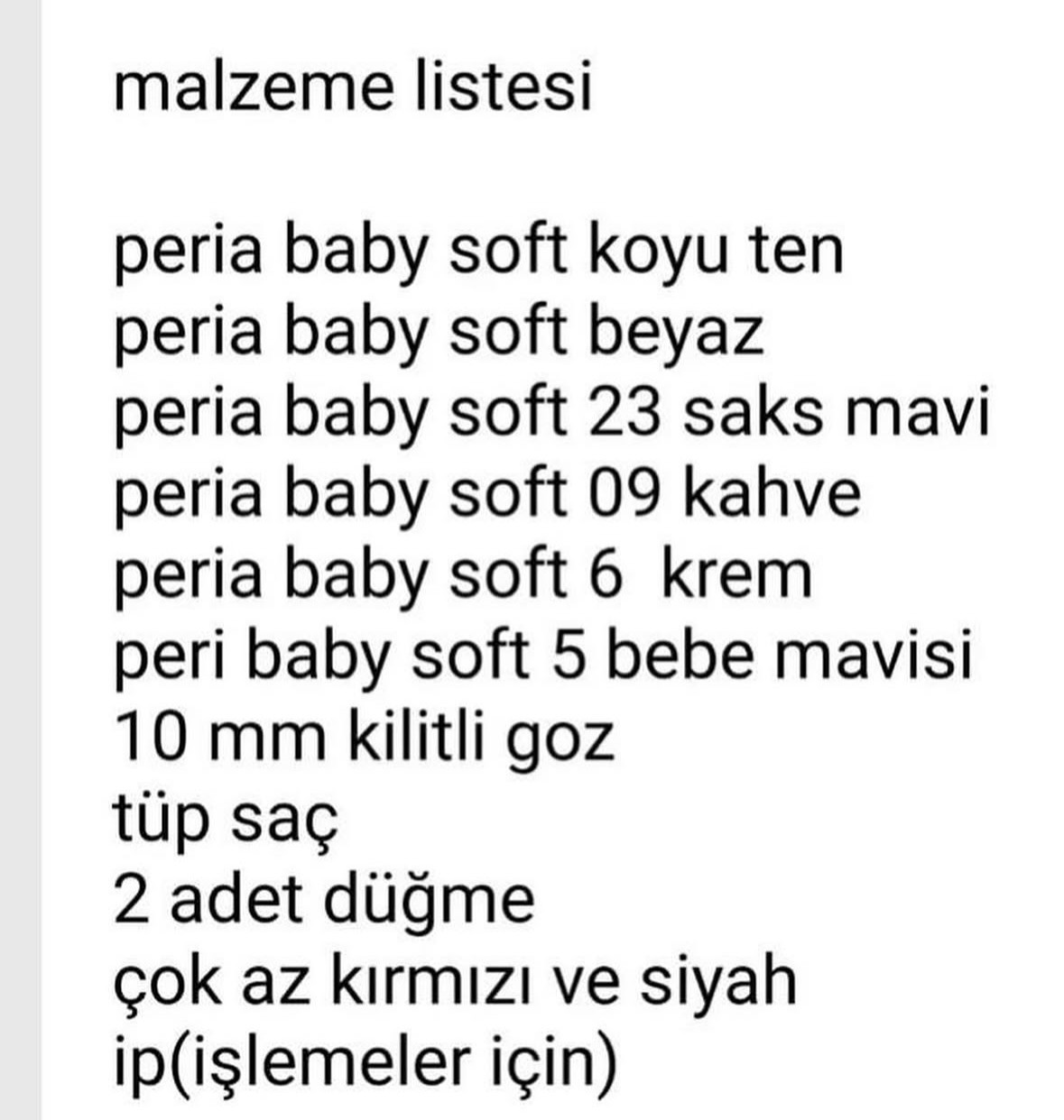 Can Bebek Amigurumi Tığ İşi Şeması