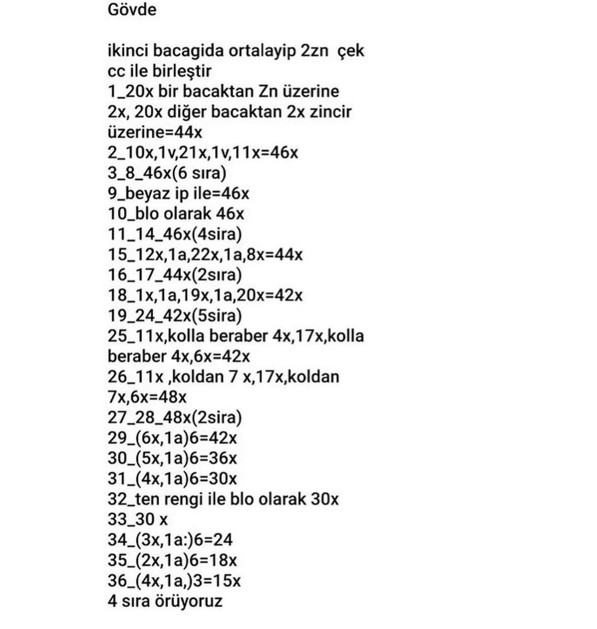 Can Bebek Amigurumi Tığ İşi Şeması