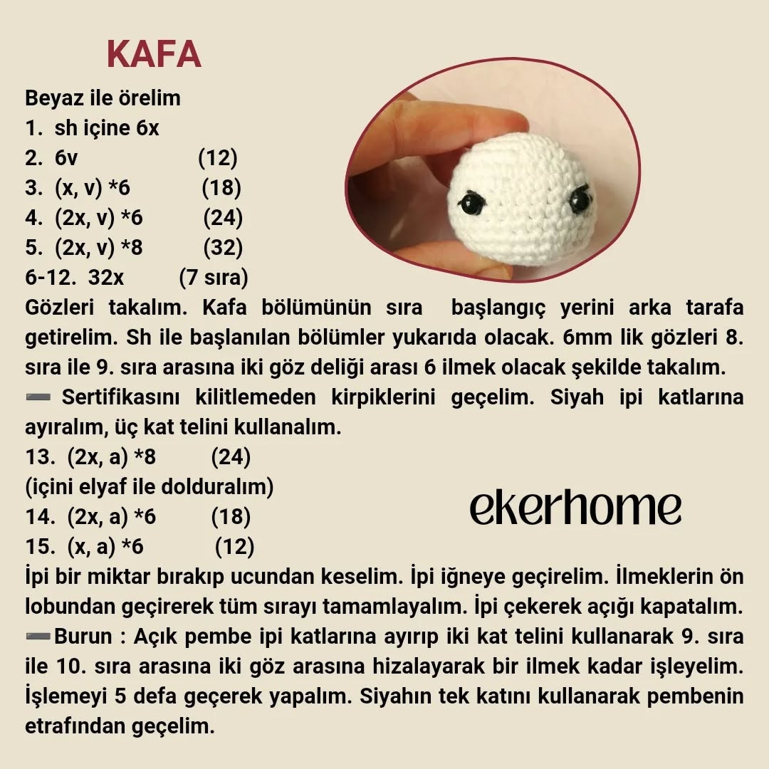 Çanta Süsü için Ücretsiz Amigurumi Tığ İşi Tarifi