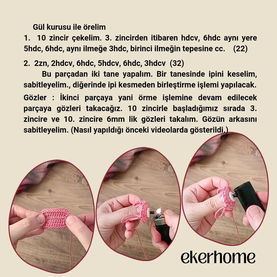 Çanta Süsü için Ücretsiz Amigurumi Tığ İşi Tarifi