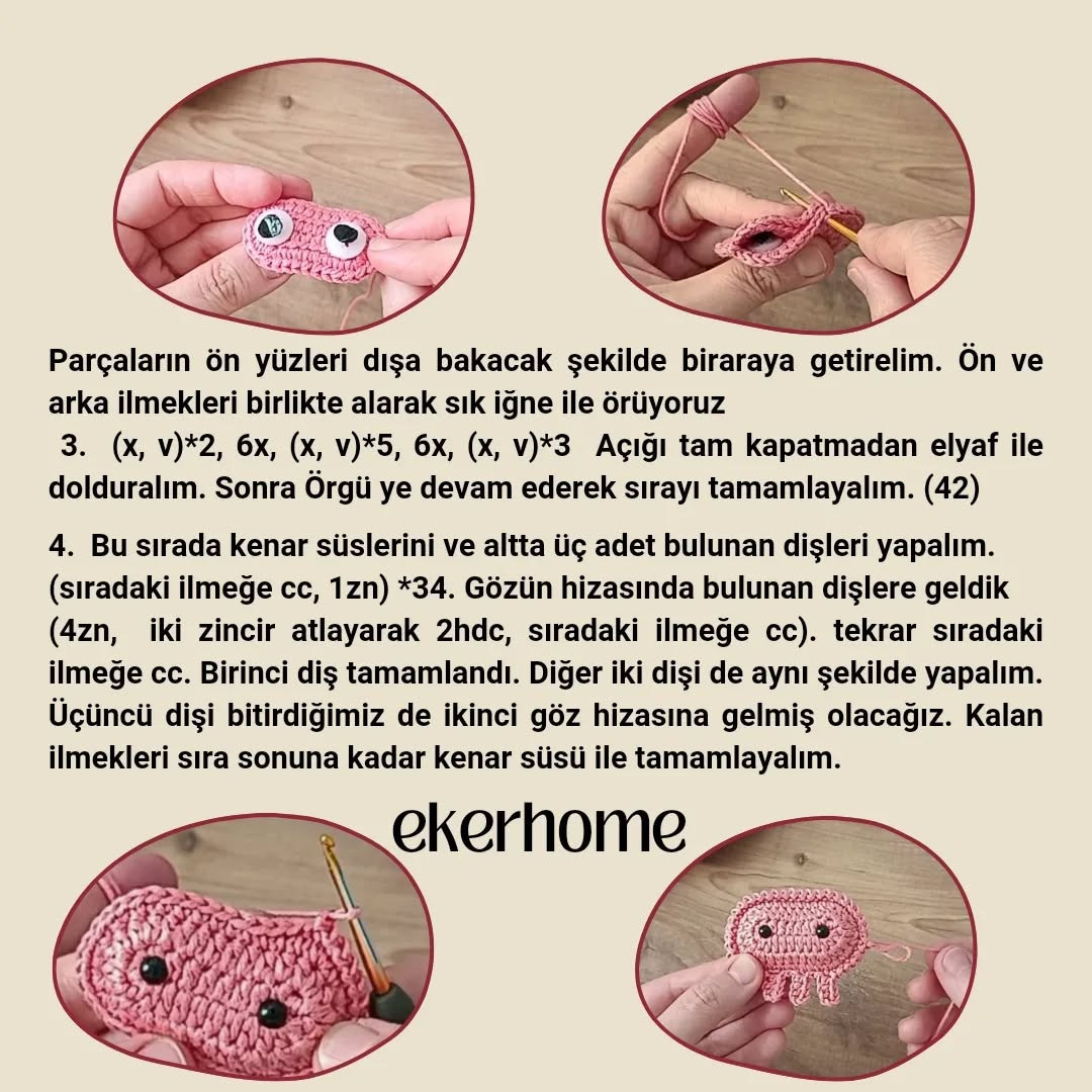 Çanta Süsü için Ücretsiz Amigurumi Tığ İşi Tarifi