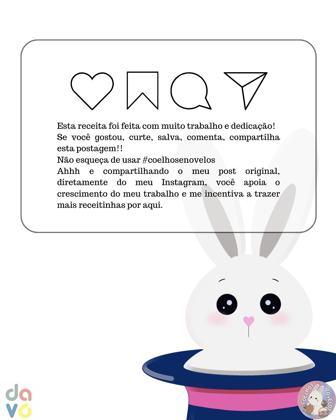 Cartinha de coelhinho mágico de Páscoa: Gráfico gratuito!