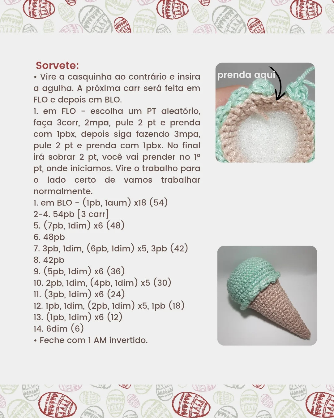Casquinha de Coelho Amigurumi: Gráfico Grátis