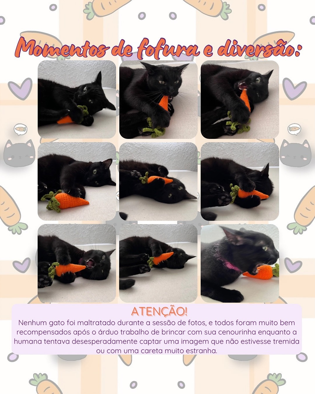 Cenoura Amigurumi: Grátis para Gatinhas!
