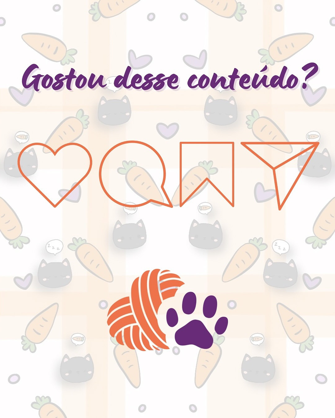 Cenoura Amigurumi: Grátis para Gatinhas!