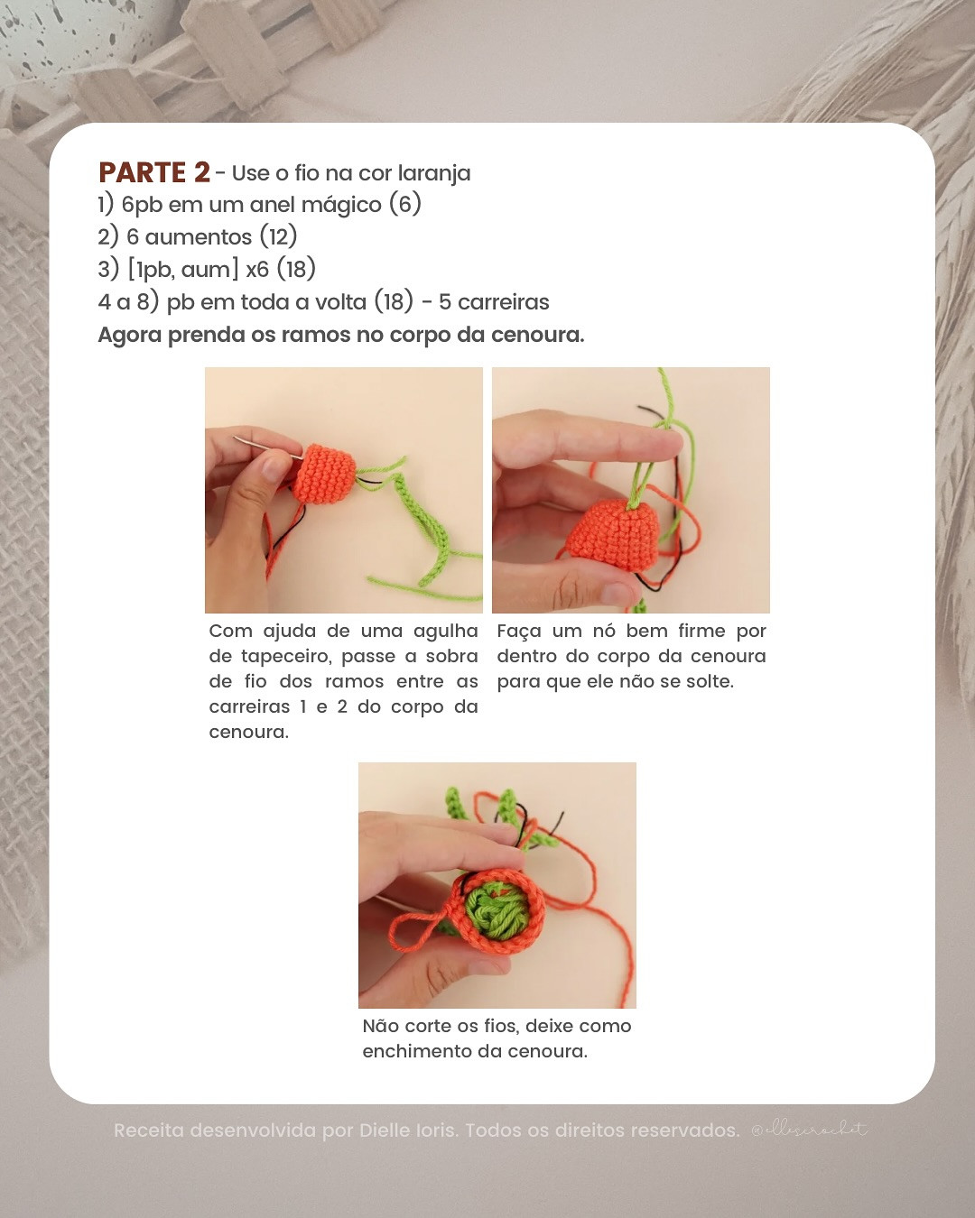 Cenourinha Amigurumi: Gráfico de Crochê Grátis