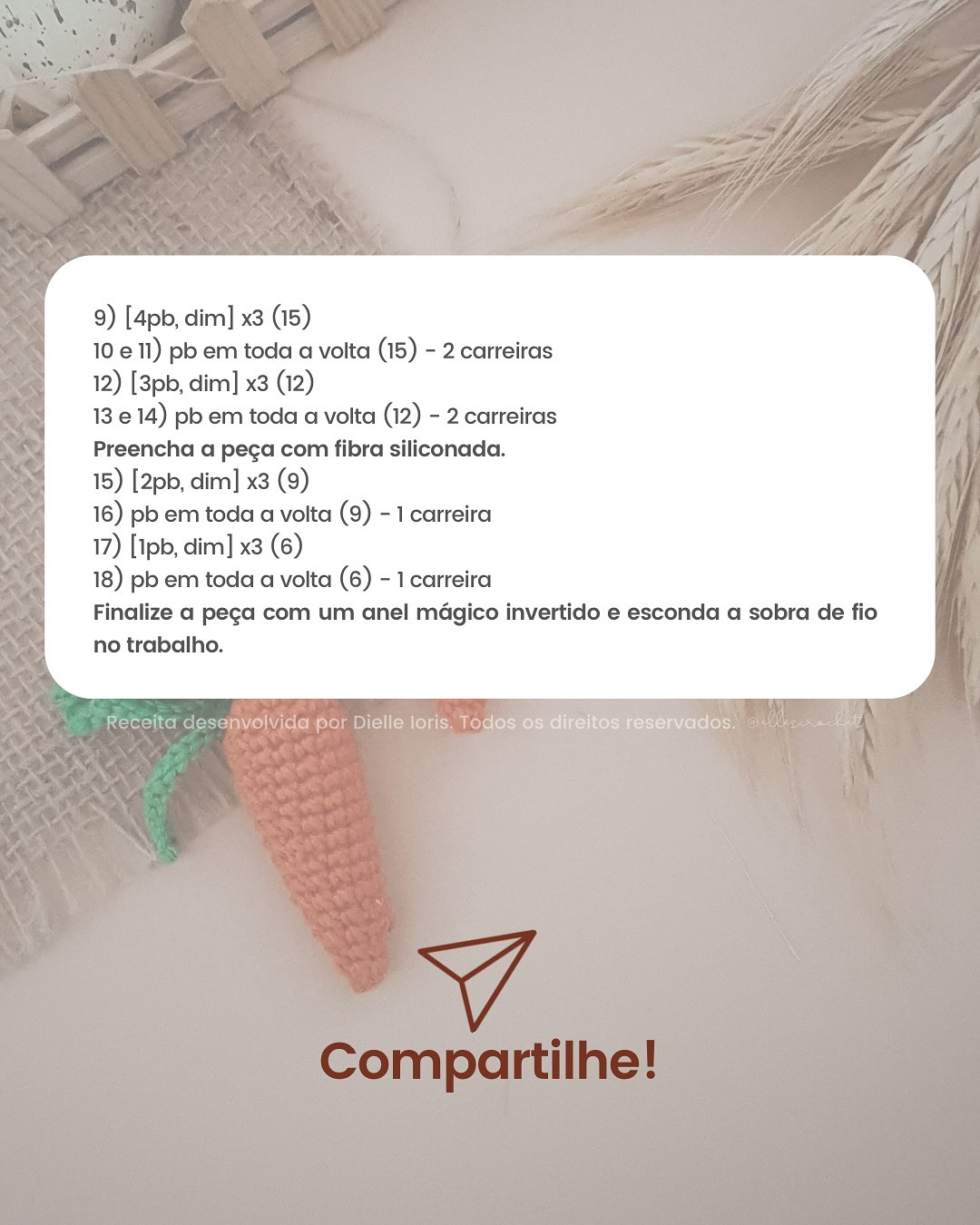 Cenourinha Amigurumi: Gráfico de Crochê Grátis