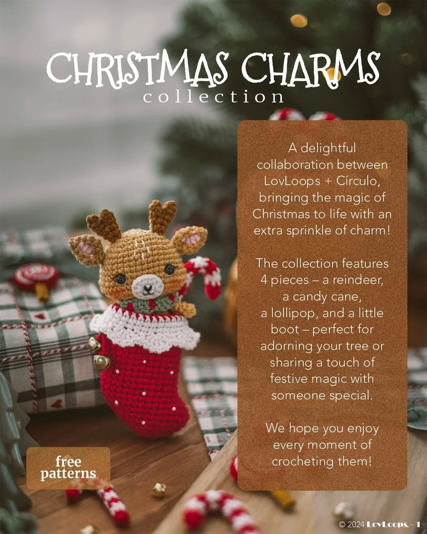 Christmas Crochet Charm Patterns deer
