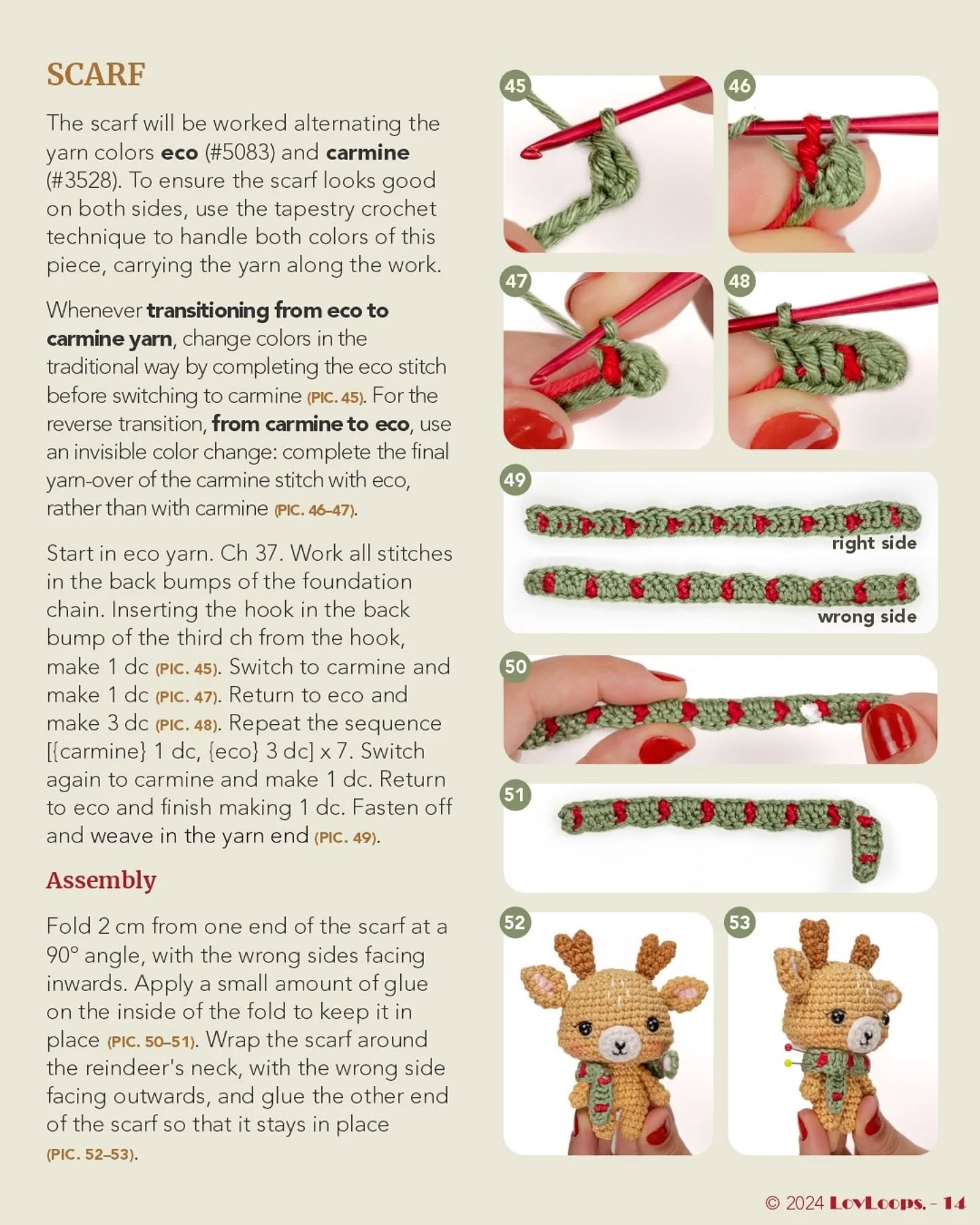 Christmas Crochet Charm Patterns deer