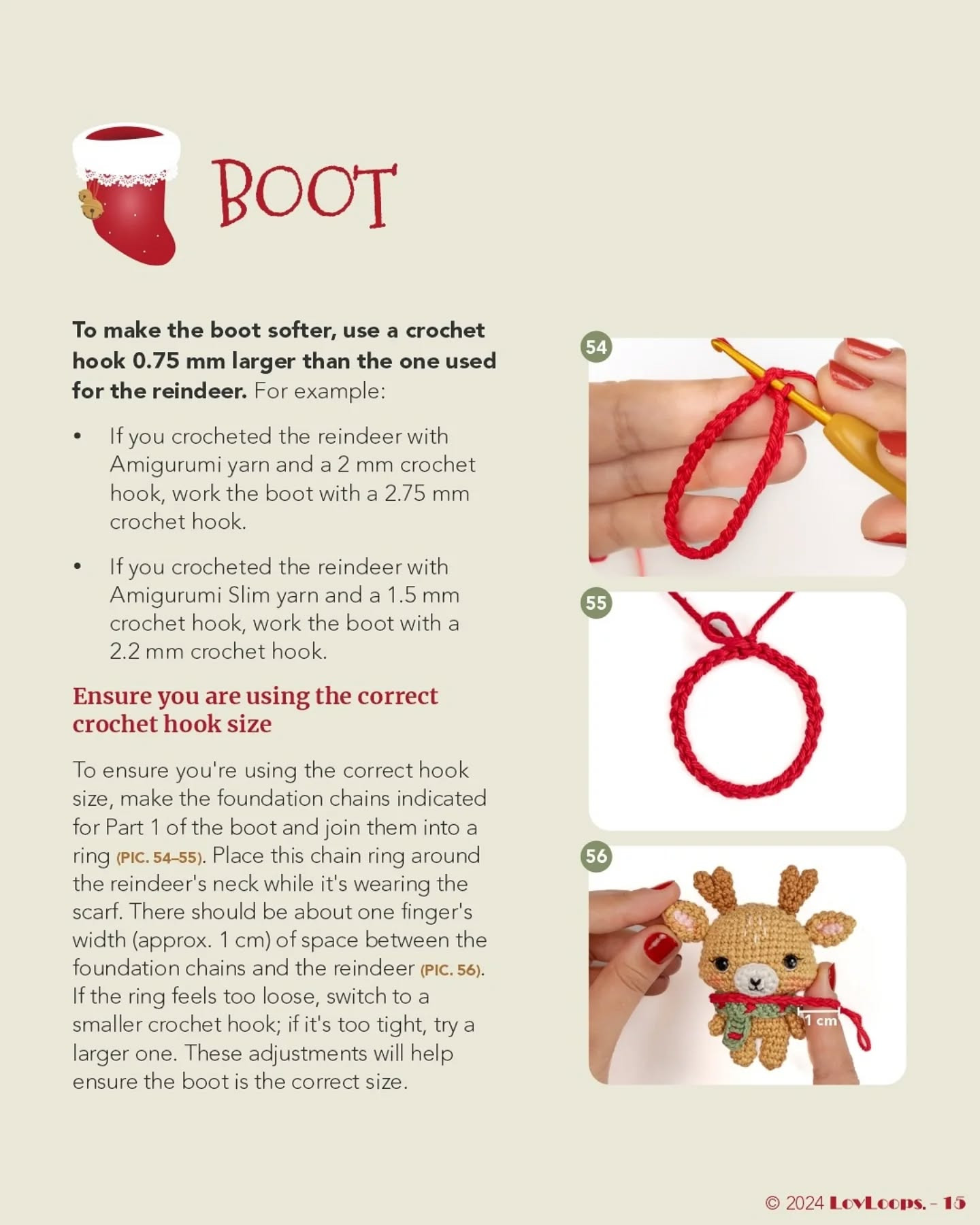 Christmas Crochet Charm Patterns deer