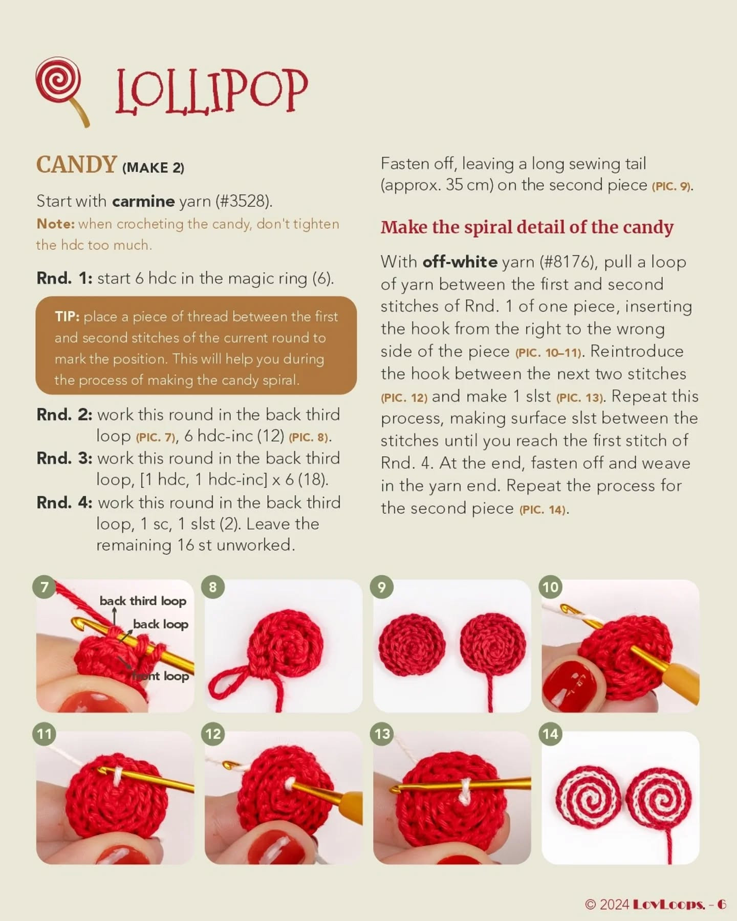 Christmas Crochet Charm Patterns deer