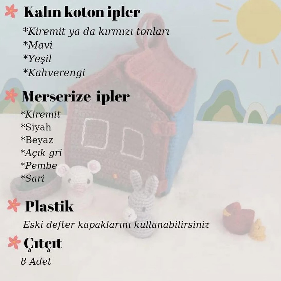 Çiftlik Evi Amigurumi Şeması