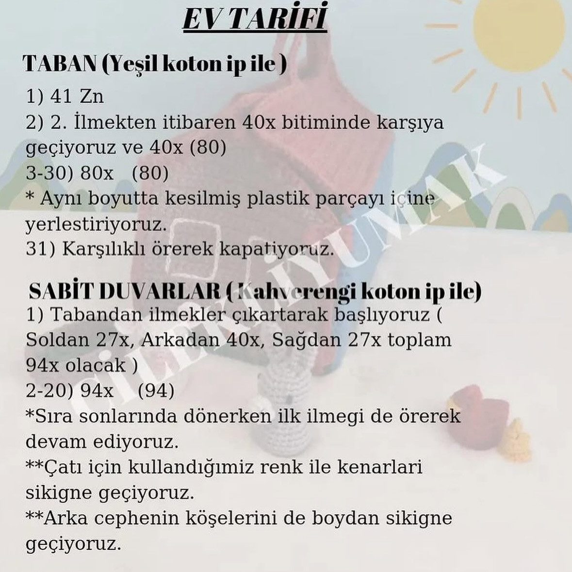 Çiftlik Evi Amigurumi Şeması