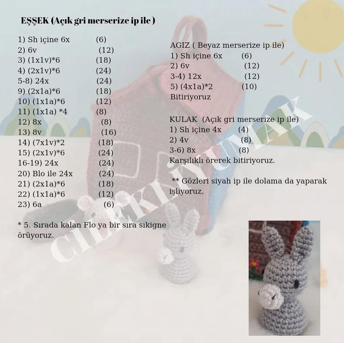 Çiftlik Evi Amigurumi Şeması