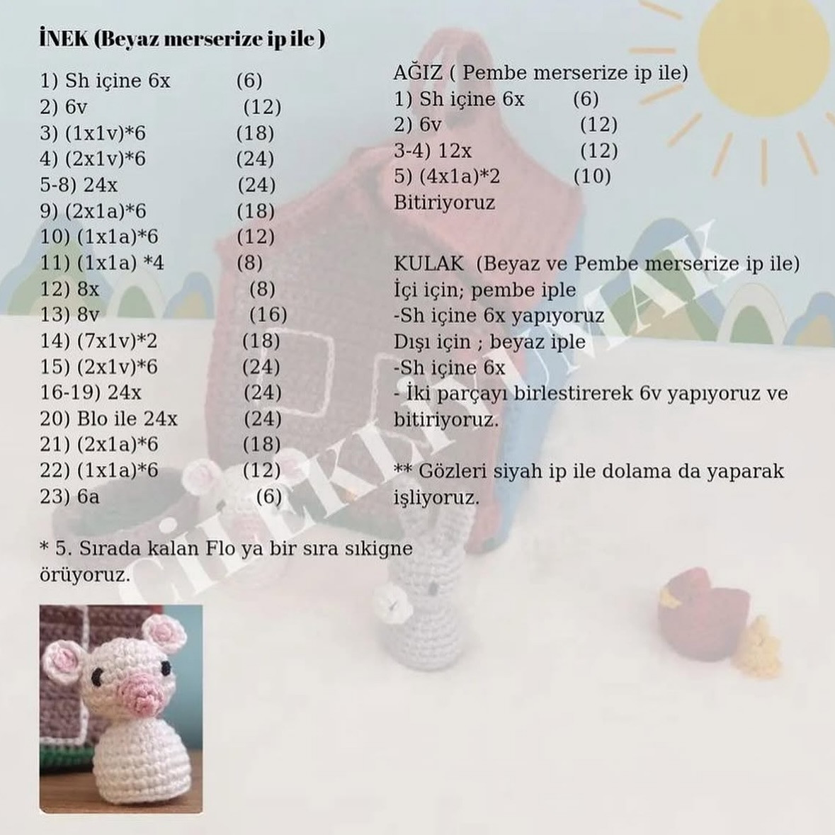 Çiftlik Evi Amigurumi Şeması