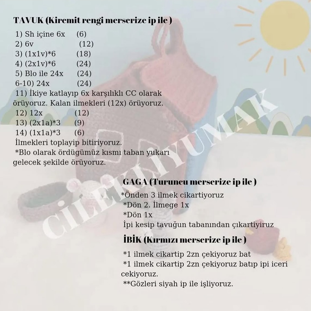 Çiftlik Evi Amigurumi Şeması