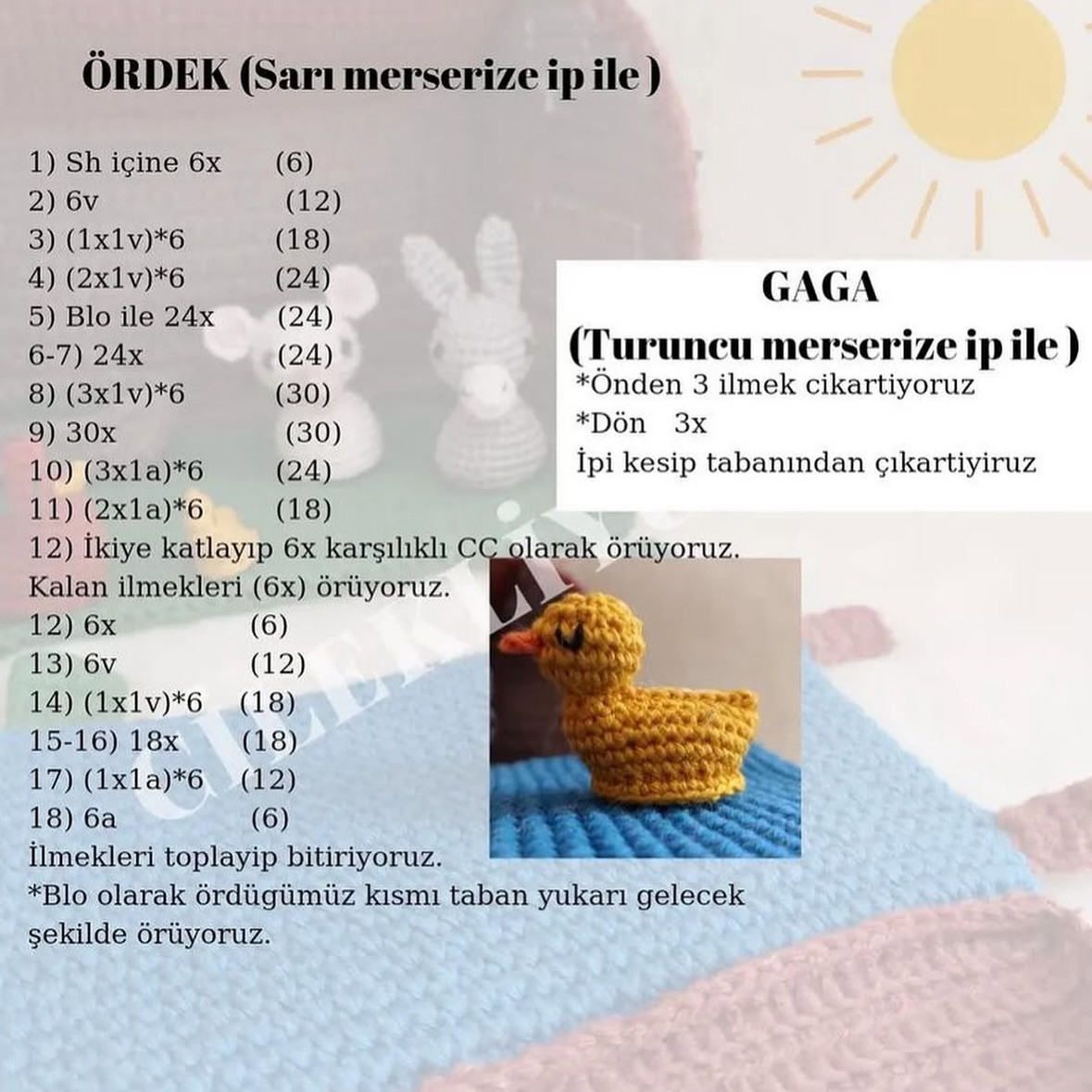 Çiftlik Evi Amigurumi Şeması