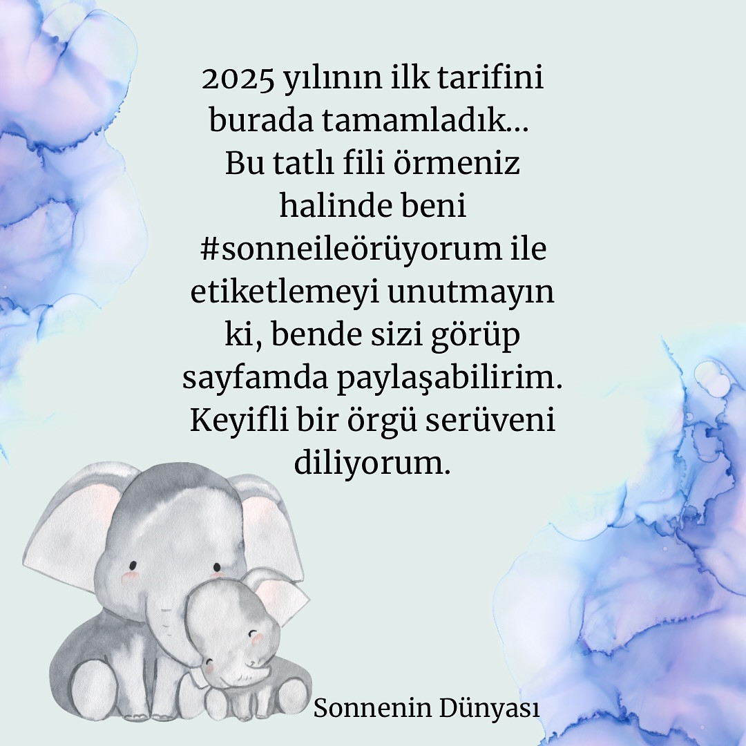 Çıngırak Fil Amigurumi Şeması: Ücretsiz