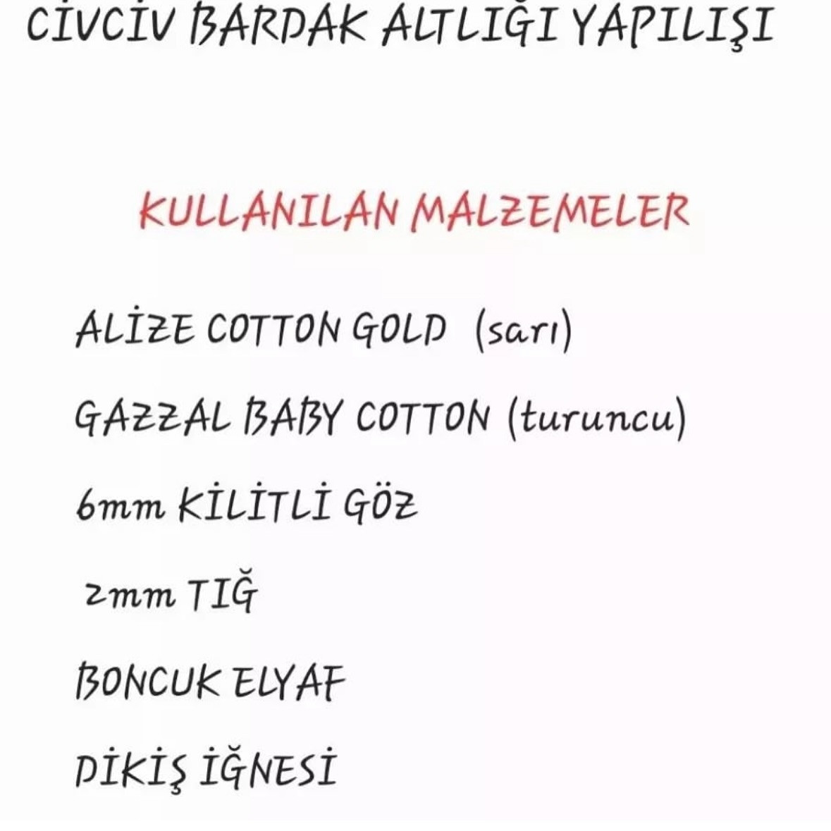 CİVİCİV ŞEKLİNDE BARDAK ALTLIĞI ÖRNEĞİ