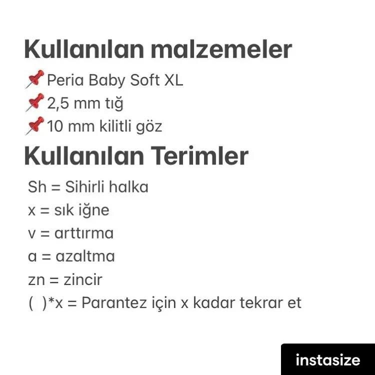 Çizgili Ayıcık Amigurumi Tarifi