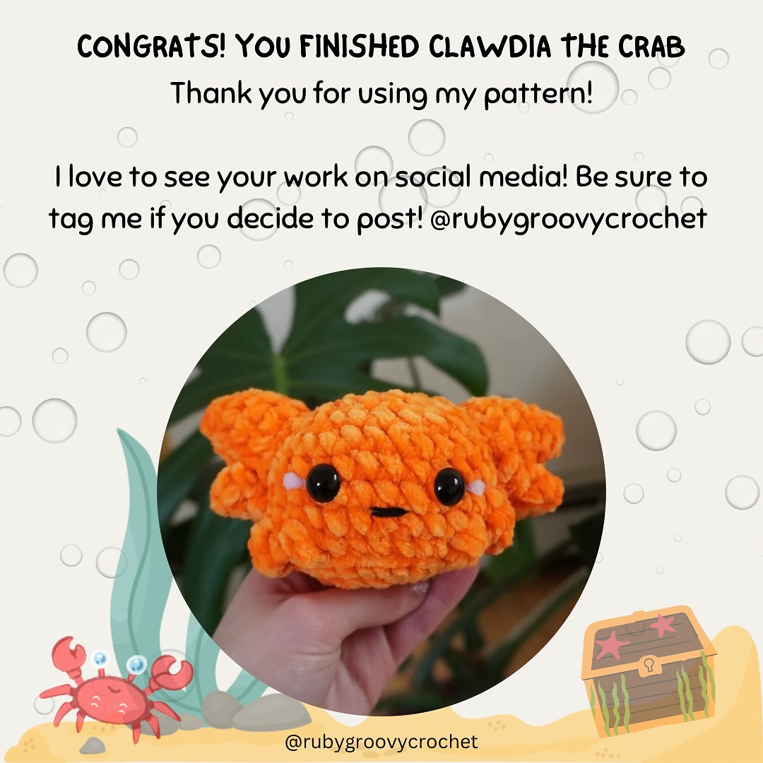 Clawdia the Crab: Crochet Pattern Chart