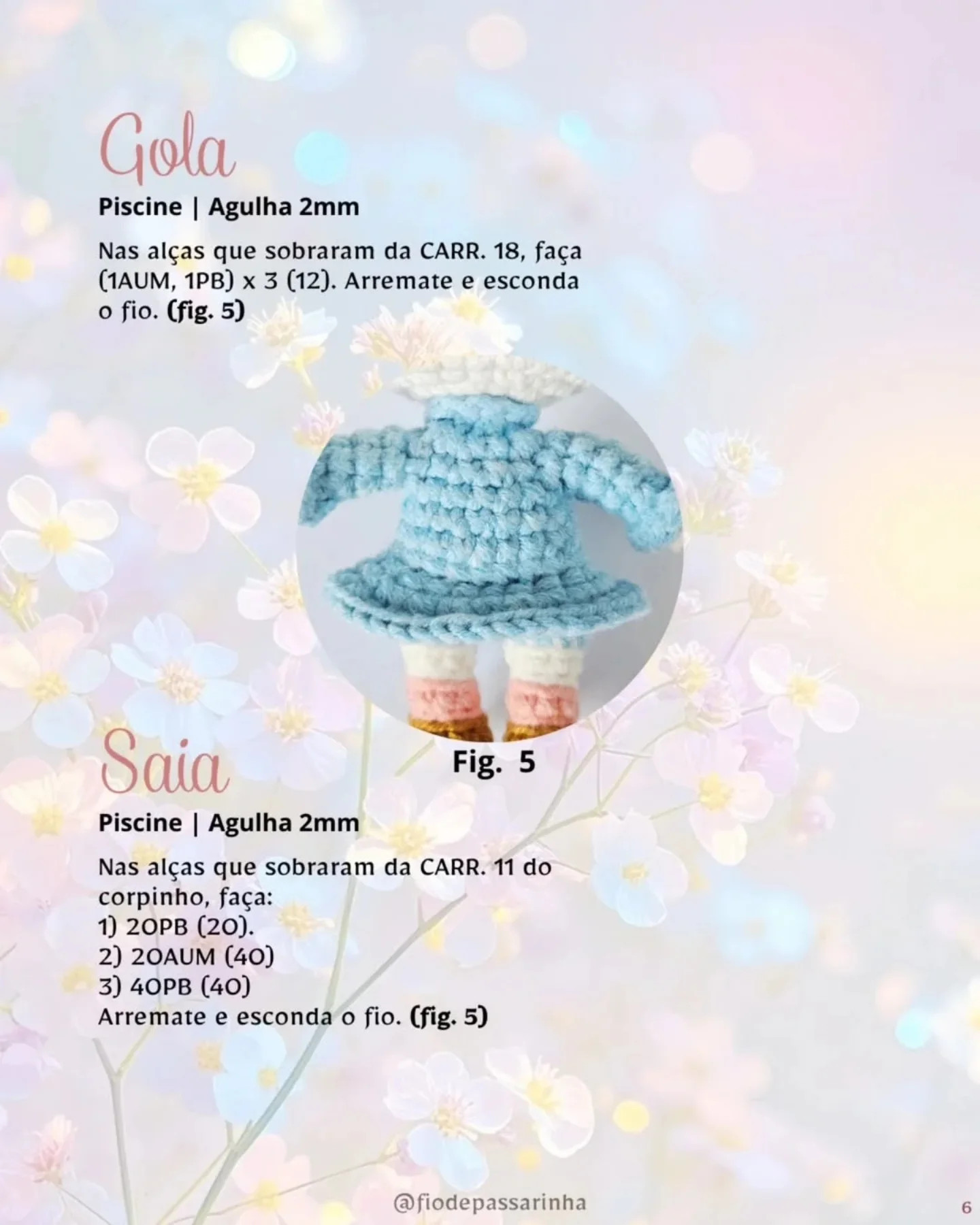 Coelhinha Amélie: Gráfico de crochê gratuito