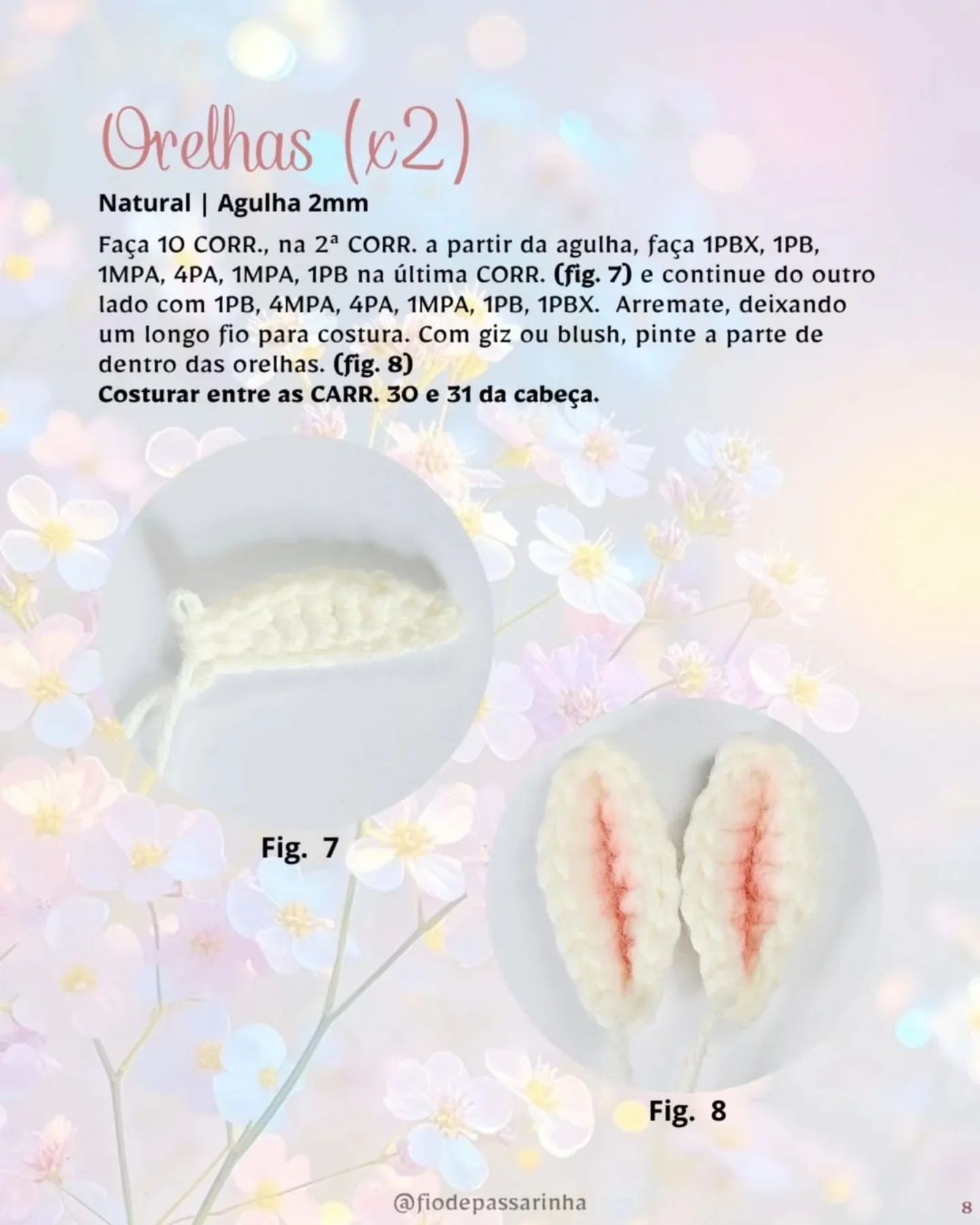 Coelhinha Amélie: Gráfico de crochê gratuito