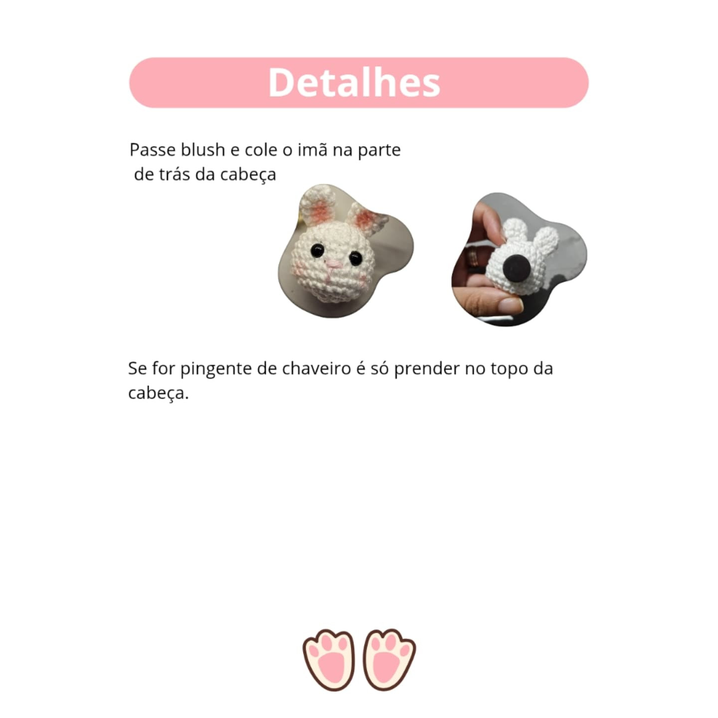 Coelhinha Amigurumi: Gráfico de Crochê Grátis