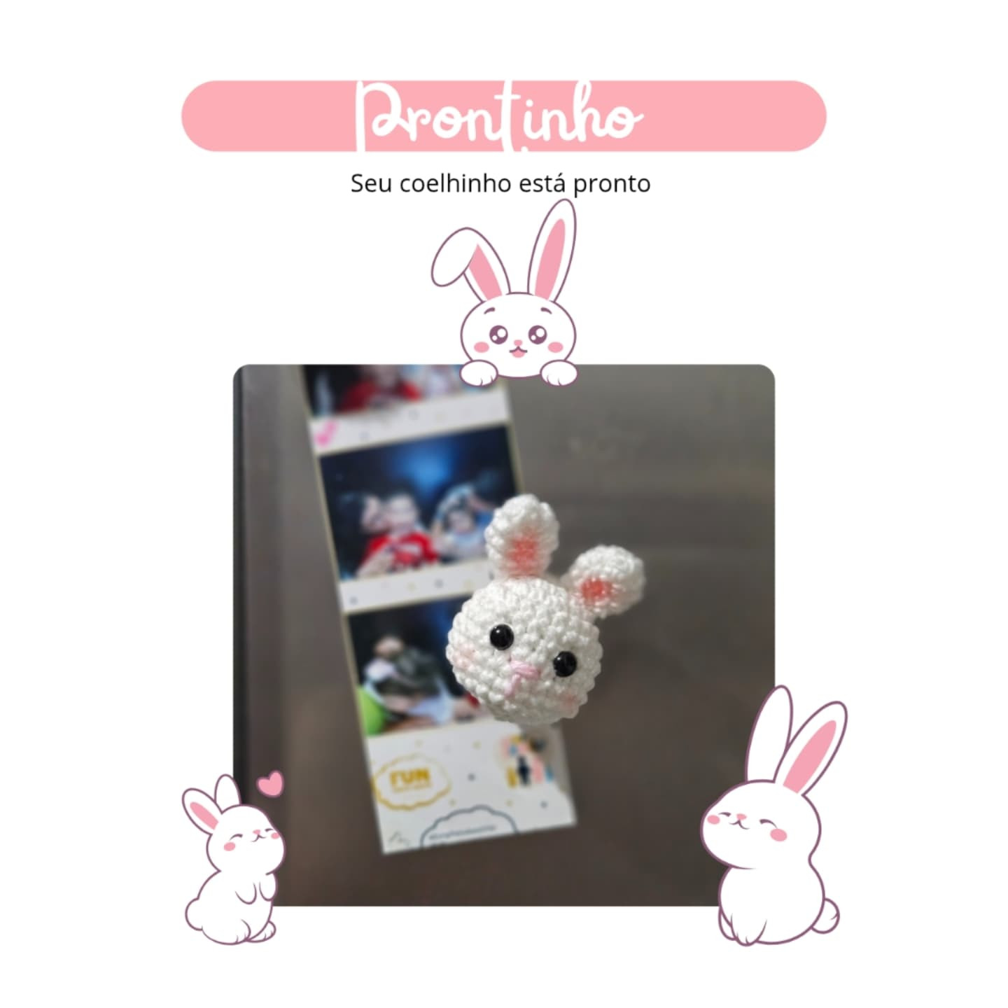 Coelhinha Amigurumi: Gráfico de Crochê Grátis