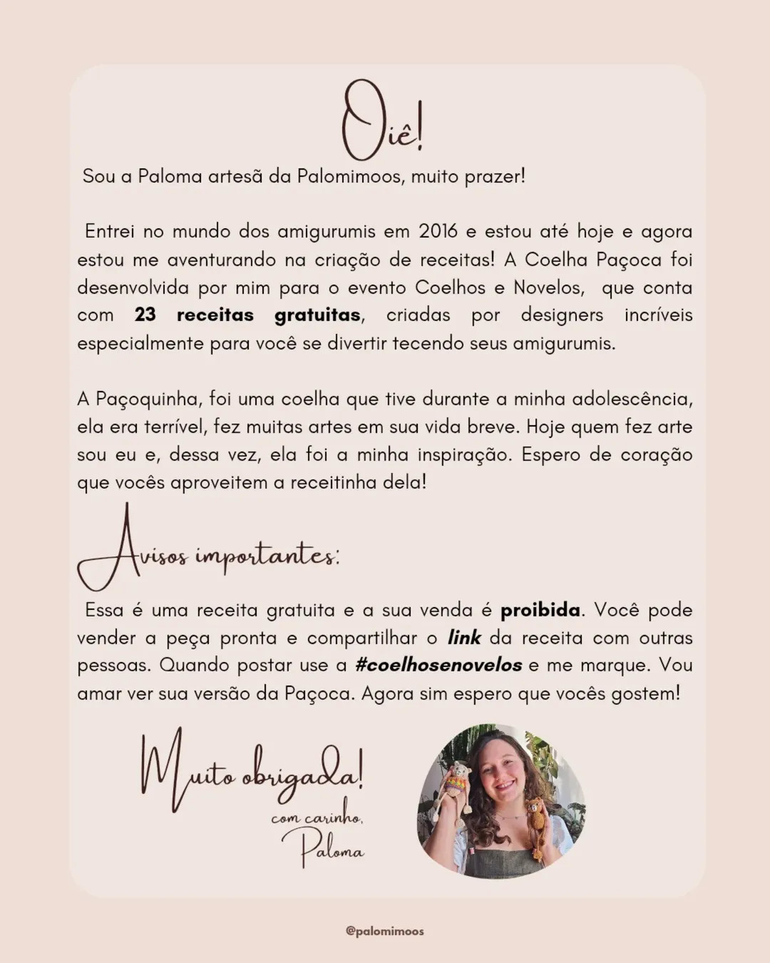 Coelhinha de Páscoa em crochê: Gráfico gratuito!