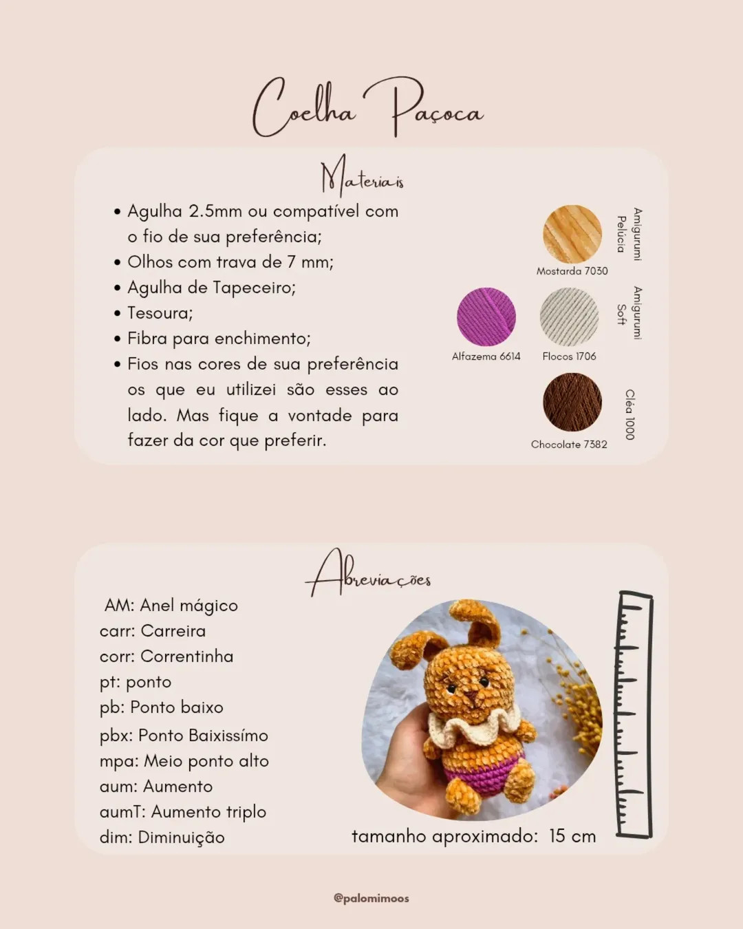 Coelhinha de Páscoa em crochê: Gráfico gratuito!
