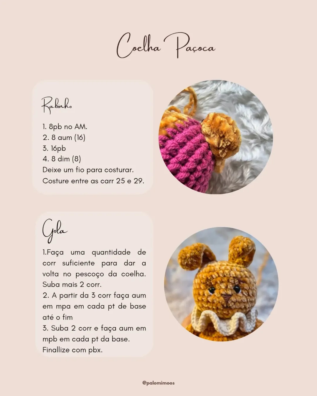 Coelhinha de Páscoa em crochê: Gráfico gratuito!