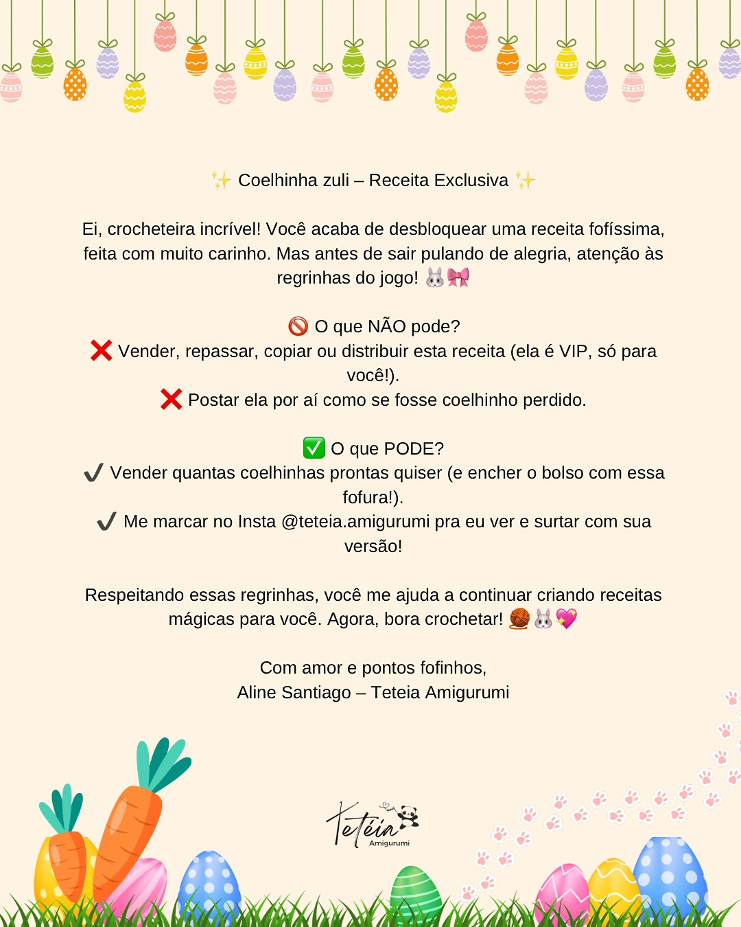 Coelhinha Zuli: Gráfico de Amigurumi Passo a Passo