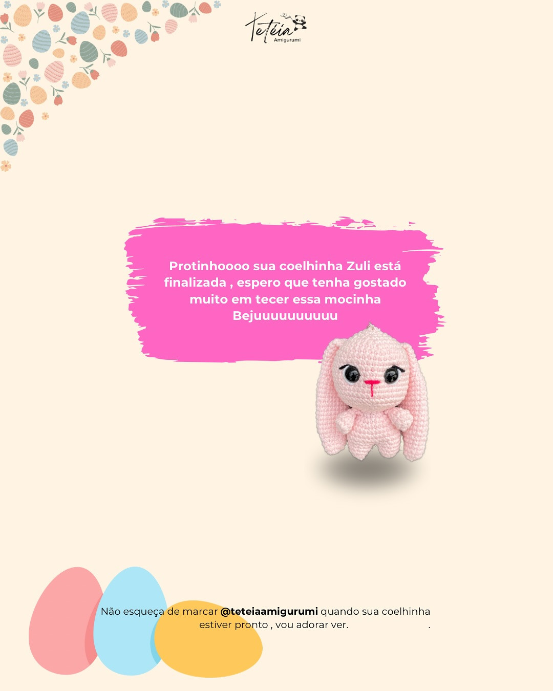 Coelhinha Zuli: Gráfico de Amigurumi Passo a Passo